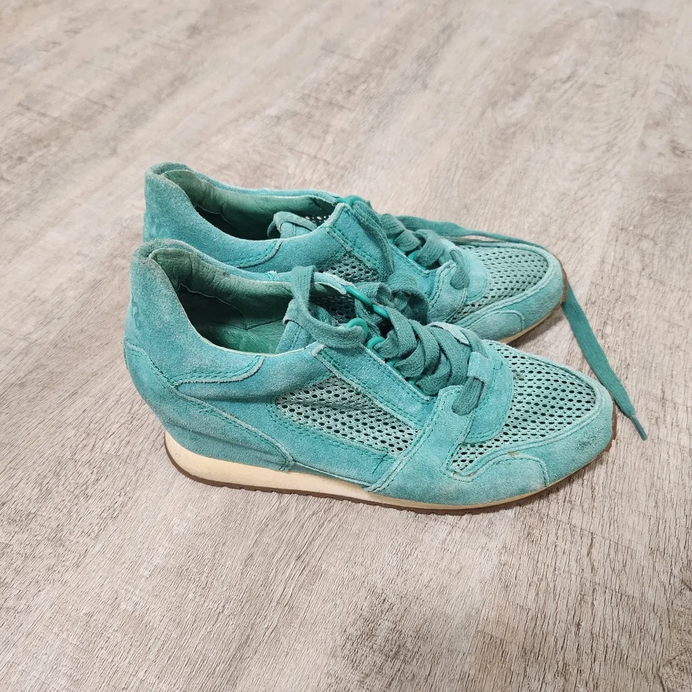 ASH Vintage Teal Platform Sneakers Size 37